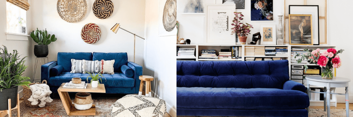 royal blue couch living room ideas