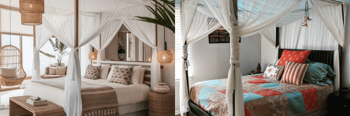 canopy bed ideas boho