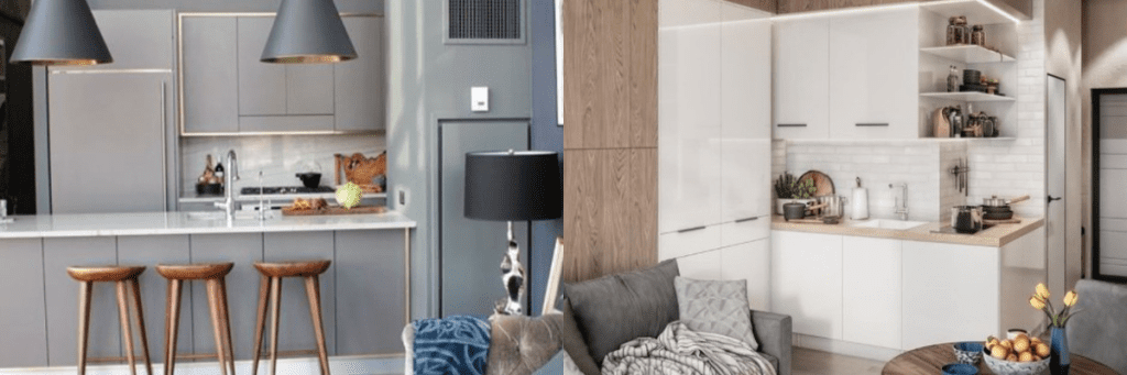 small open kitchen and living room ideas tiny apartments