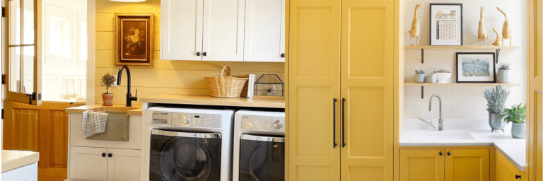 12 Yellow Laundry Room Ideas to Brighten Your Wash Day!